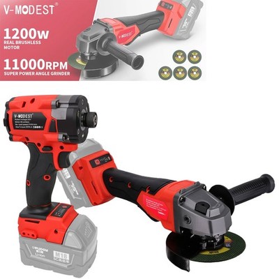 Cordless 4-1/2'' to5'' Angle Grinder Impact Driver Combo for Milwaukee M18 Battery