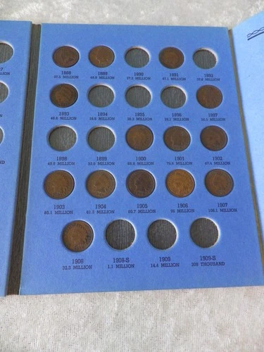 15 Indian head penny lot 1897 1888 1889 1892 1893 1900 1901 1902 1903 1908 album