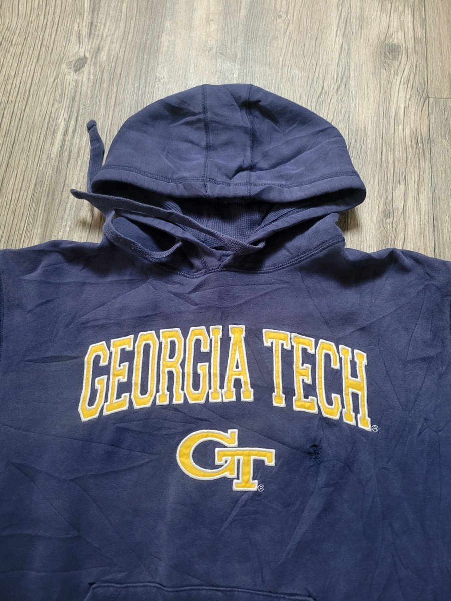 Georgia Tech Yellow Jackets Hoodie Mens S Cotton Blend GT Logo