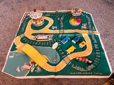 Vintage 1963 Fisher Price Little People Amusement Park #932 With Playmat 