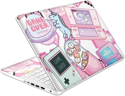 Kawaii Pixel Laptop Skin Decal for HP 14'' - Waterproof Cover Sticker, No Cutting