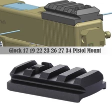 Red Dot Sight Mount Plate Picatinny Rail Mount for Glock 17 19 22 23 26 27 34