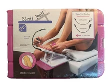Stedi Pedi Pro At Home Pedicure Foot Stand Light Fan Magnifier New Sealed
