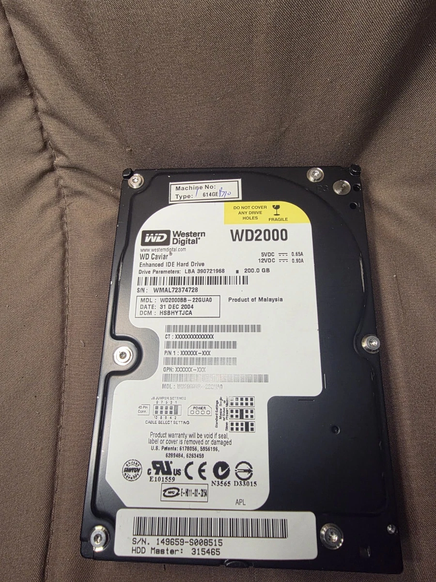 Disque Dur Western Digital Protégé 20Go 5400 RPM - IDE ATA WD200EB - 3.5 Pouces - Occasion