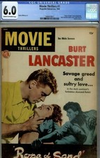 Movie Thrillers  #1- CGC 6.0- FINE COPY-BURT LANCASTER PHOTO CVR- 1949
