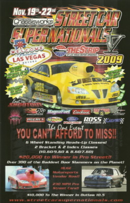 2009 Troy Coughlin Pontiac GXP Street Car Super Nationals Las Vegas T/S Handout