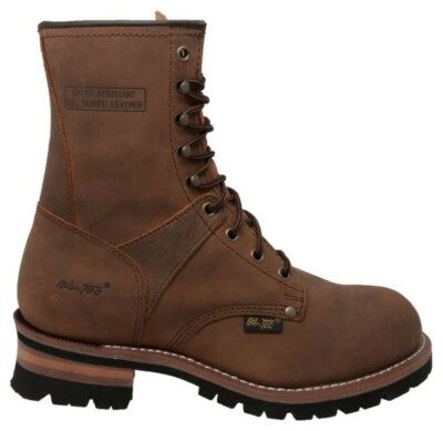 #ad #ad AdTec Men#x27;s 9quot; Work Logger Brown Crazy Horse Boots Leather Rugged Brown 1427 $108.95