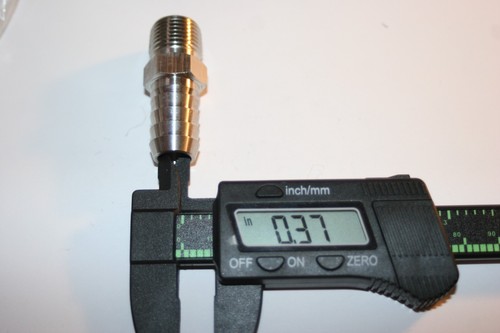 3/8 ID Barb x 3/8 MNPT 316ss Hose Connector Ham-Let 130HMSS3/8X3/8 - Picture 3 of 4