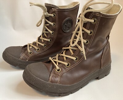 Converse Outsider Hi Brown Leather High Top Sneaker Boot Mens Womens 