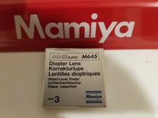 Mamiya 645 PRO TL, PRO, SUPER, M645 waist level finder  -3  DIOPTER LENS