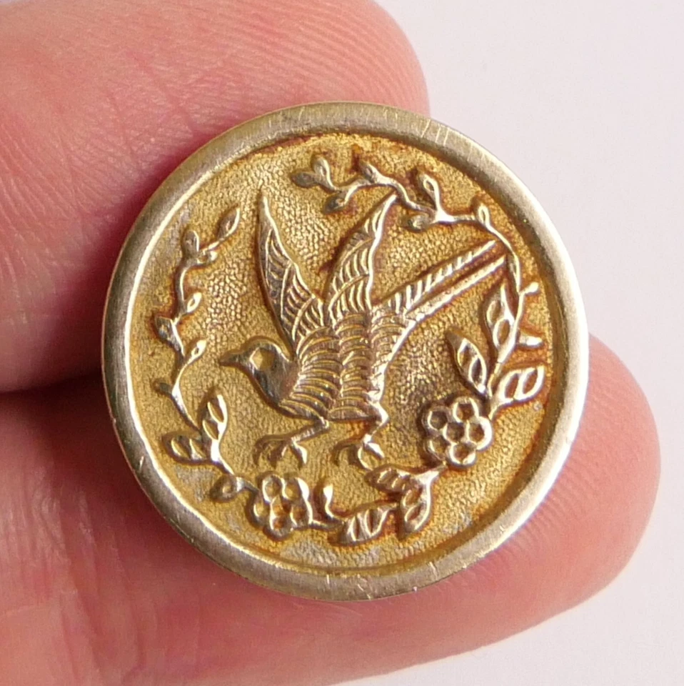 Button Antique - Bird - 23 MM - End 19th C. / Early 20th Century - Animal - Image 2 of 4