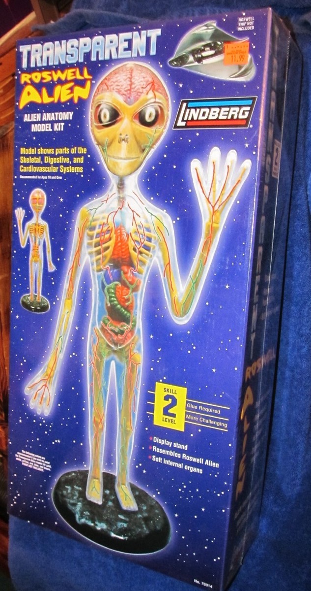 Lindberg Transparent Roswell Alien 19 Inch Figure New FACTORY