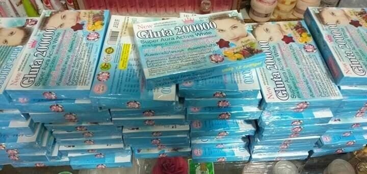 glutathione 20000 mg reviews 6 Boxes Gluta L-Glutathione 200000mg+Vitamin E,Super Aura Active Whitening  Skin