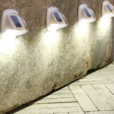 Outdoor Solar 8 LED Deck Lights Path Garden Patio Pathway Stairs Step Fence Lamp