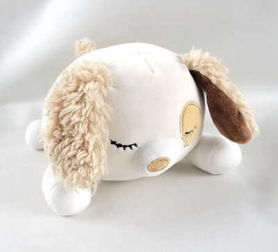 Squishmallow Harrison The Dog Hug Mees Laying Plush Brown Cream Puppy 8''