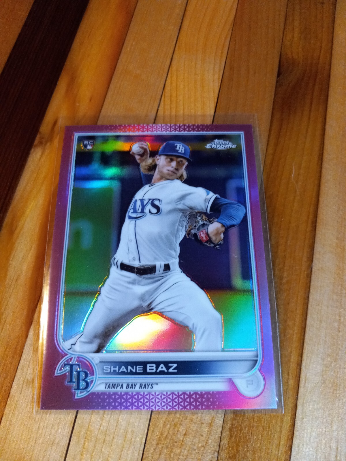 2022 Topps Chrome Shane Baz Rc Pink Refractor #201 Tampa Bay Rays 🔥 🔥 🔥