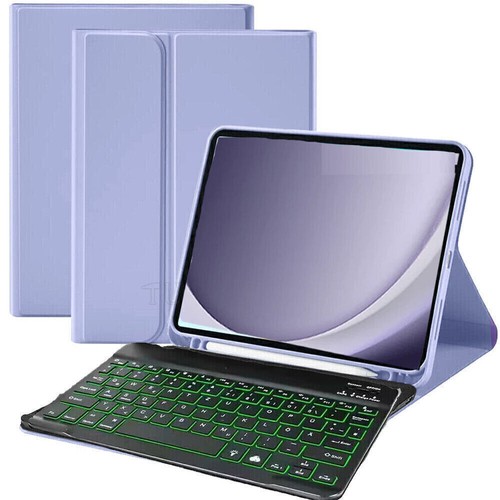 Für Samsung Galaxy Tab S9/S9 FE/S8/S7/A9+ QWERTZ Beleuchtete Tastatur Maus Hülle - Bild 7 von 35