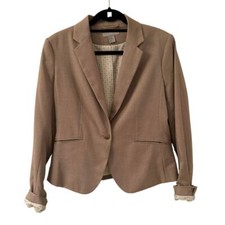 H M Women's Tan Blazer - Size 12