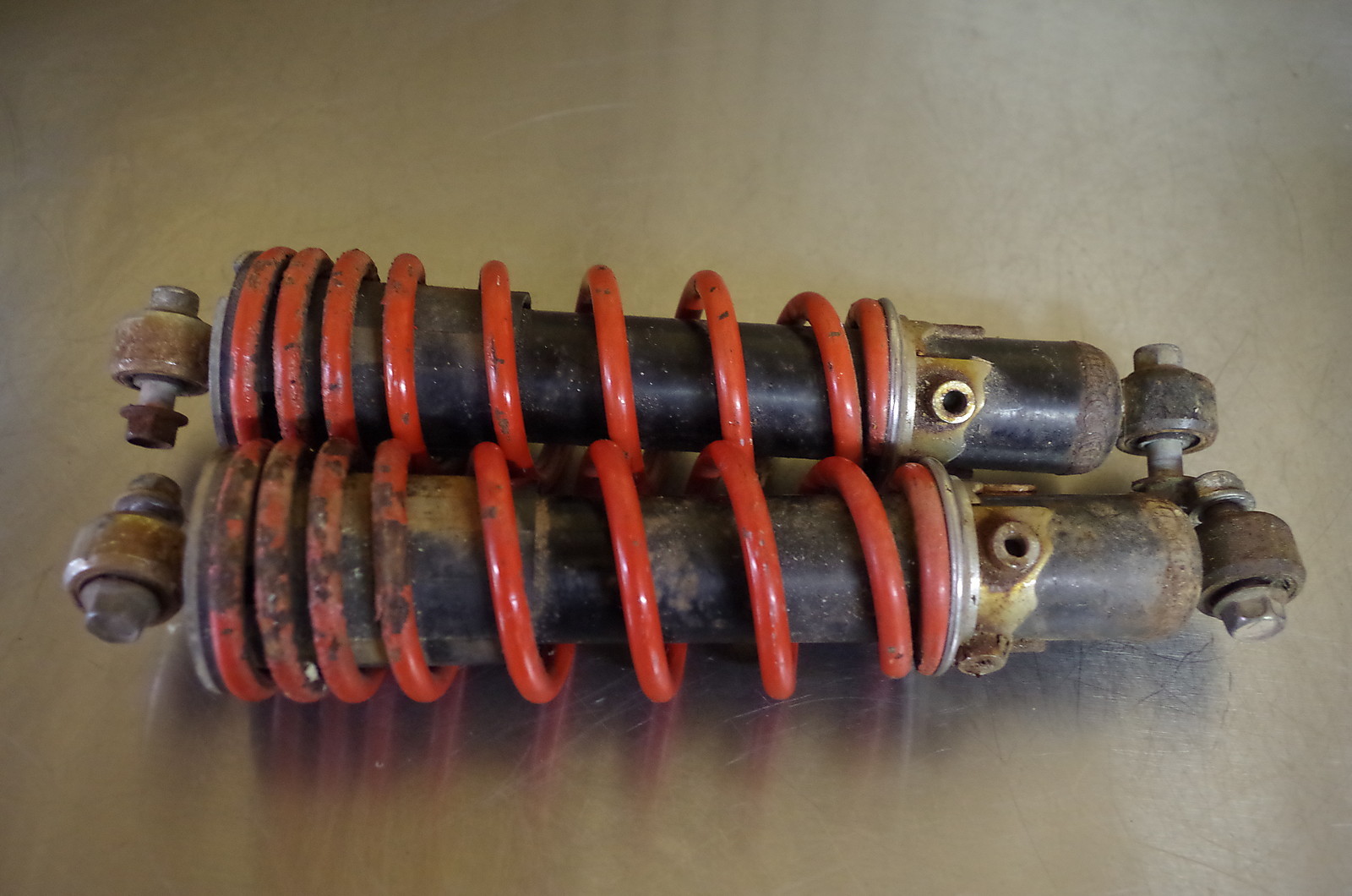 SUZUKI LT230S OEM FRONT SHOCKS SUSPENSION ASSY LT230 LT 230S 230 S 87 ...