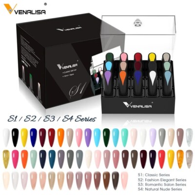 Venalisa Nagel Gellack Set 15ml Glasflasche Qualität Diamond Top Coat Gel Nagel
