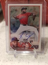 2023 Topps Chrome Update Xzavion Curry On Card Auto RA-XC Rookie Card Indians
