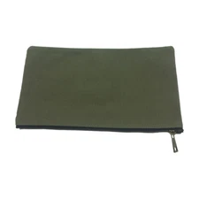 Green Canvas Tool Bag with Metal Zippers Water Proof storage Bag 12x 6.5 inch