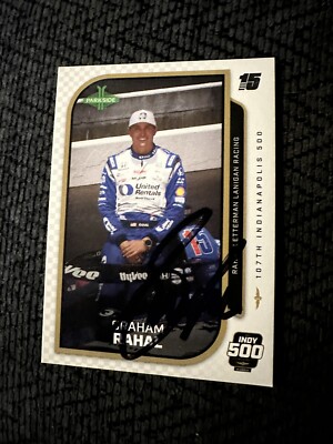 2024 Parkside Indy Car Trading Card 500 Signed Graham Rahal
