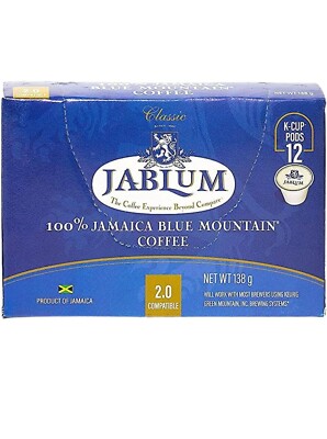 Jablum Blue Mountain Single Serve Kaffeepads für K Cup Brewers 2.0, 12