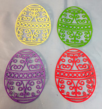 Easter Die Cuts  Ornate Easter Eggs  Set of 12  Easter Colors