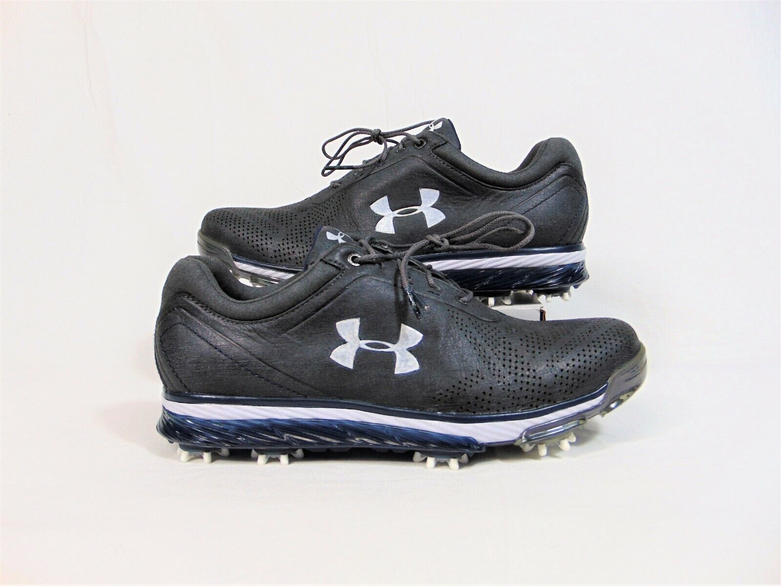 Under Armour Tempo Tour Leather Dark Gray Golf Shoes SZ 8 NEW 12