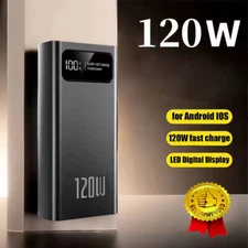Portable 120W Power Bank 50000mAh Large Capacity External Battery Fast Charging