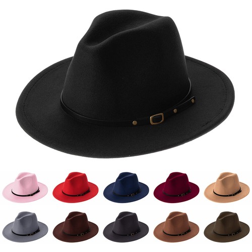 Wide Brim Autumn Winter Cowboy Hat Felt 