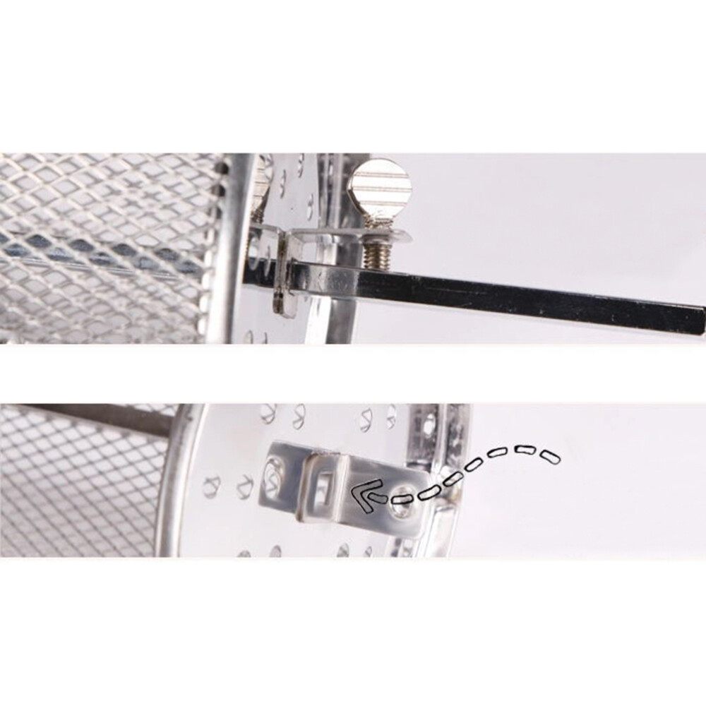 oven grill cage Stainless Steel cage grill spit rod basket roaster drum