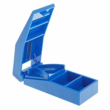 Pill Cutter Splitter Half Storage Compartment Box Medicine Tablet Holder Safe