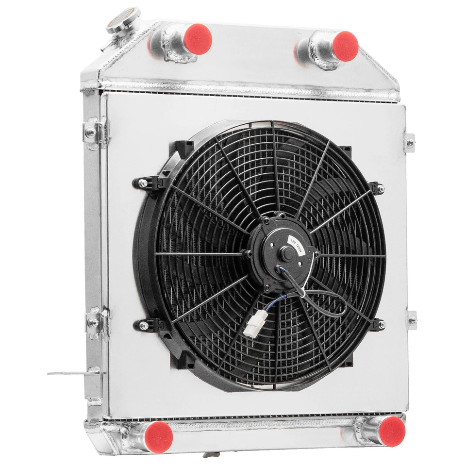 Ventilador de cubierta de radiador de 3 filas para 39-41 Ford Deluxe / Mercury Series 99A Flathead V8 Foto 4 de 4