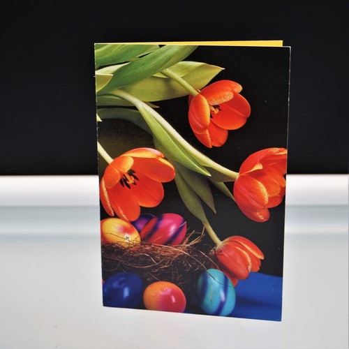 Happy Easter Greeting Card Easter Eggs Tulips Kris Coppieters Artwork - Picture 3 of 5