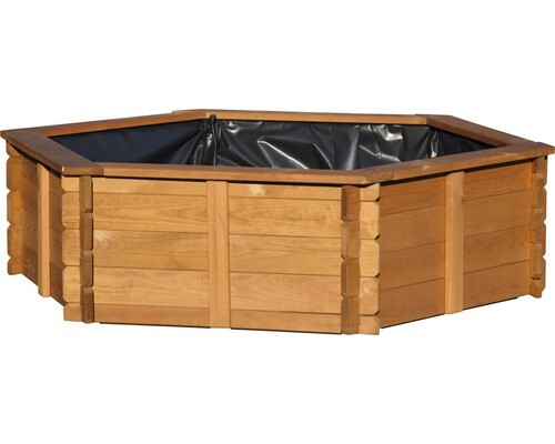 Hochteich, Miniteich dobar Hexagon 330 l 149 x 128,5 x 40 cm braun - Bild 1 von 8
