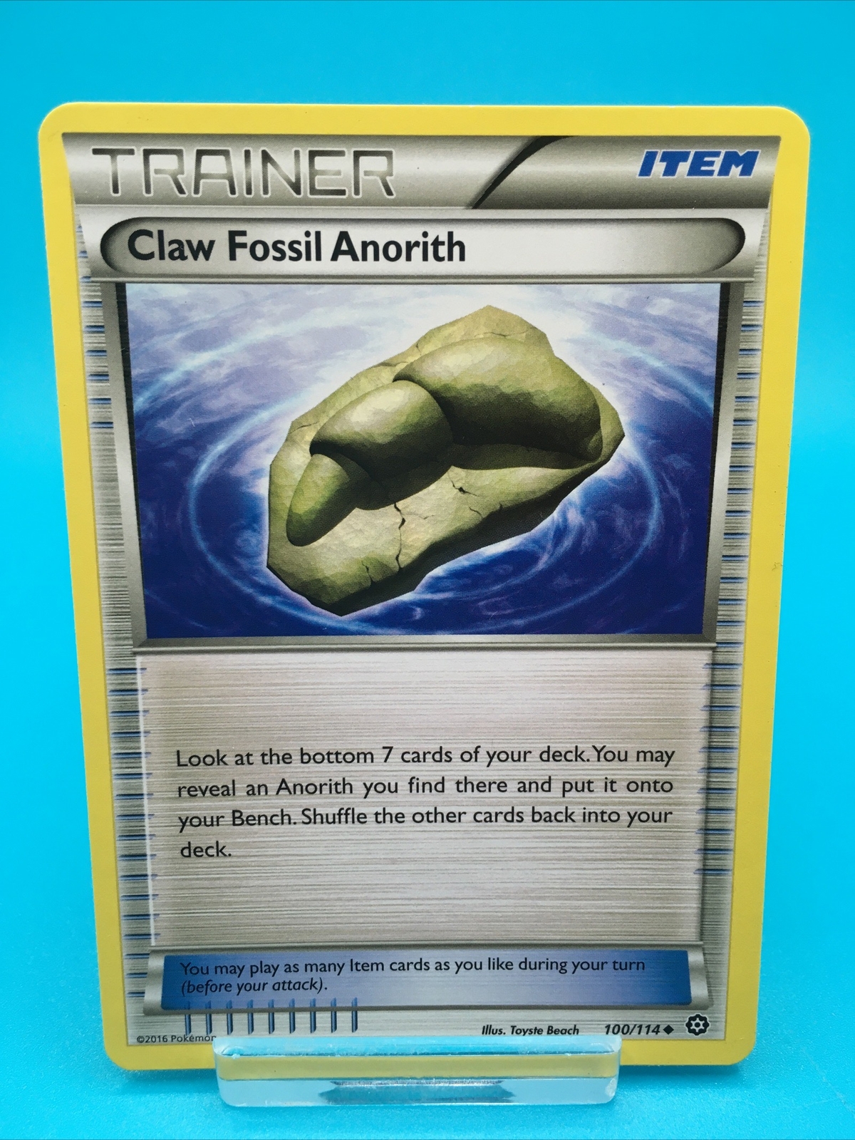 Pokémon TCG Claw Fossil Anorith Steam Siege 100/114 Regular Uncommon