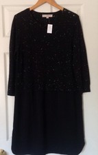 NWT Loft Knee Length Black Dress Size L
