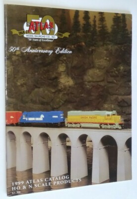 Atlas Catalog 1999 50th Anniversary Edition Model Railroading HO & N-Scale
