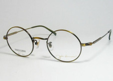 John Lennon Eyeglasses Frame JL-1105 c.3 Antique Gold 45  21-144 W/Case Japan