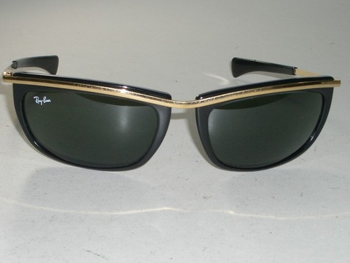 BAUSCH & LOMB RAY BAN L1000 GOLD/BLACK EBONY G15 UV CRYSTAL OLYMPIAN SUNGLASSES - Picture 2 of 12
