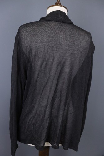 Sarah Pacini Gray Mesh Lagenlook Wrape Cape Cardigan Sweater One Size - Picture 15 of 16