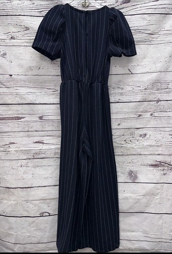 Zara Girls Puff Sleeve Wide Leg Jumpsuit Size 8 - Picture 3 of 3