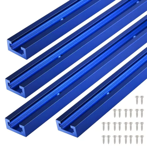 4pcs Aluminum T-Slot Track 48'' (1220mm), 3/4'' W x 3/8'' H Double-Cut Profile