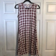 STYLE & CO Small Sleeveless Swing Dress Cream Tan Soft Cozy A-Line Flattering