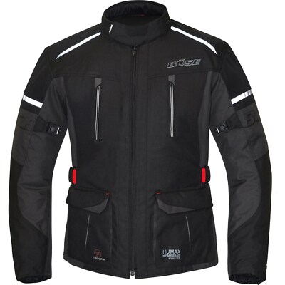 Heyberry Soft Shell Motorradjacke Textil Schwarz Gr. M Bis 7XL