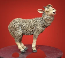 Neapolitan Nativity Animal Lamb Courtyard Nativity Art 9.5x9.5cm Design