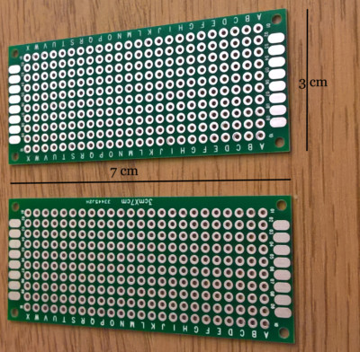 Doppelseitige Prototyp Leiterplatte 3 x 7 cm (kostenloser Versand)
