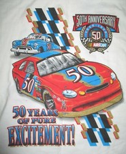 50th Anniversary (1948-1998) NASCAR "50 Years of Pure Excitement" (LG) T-Shirt